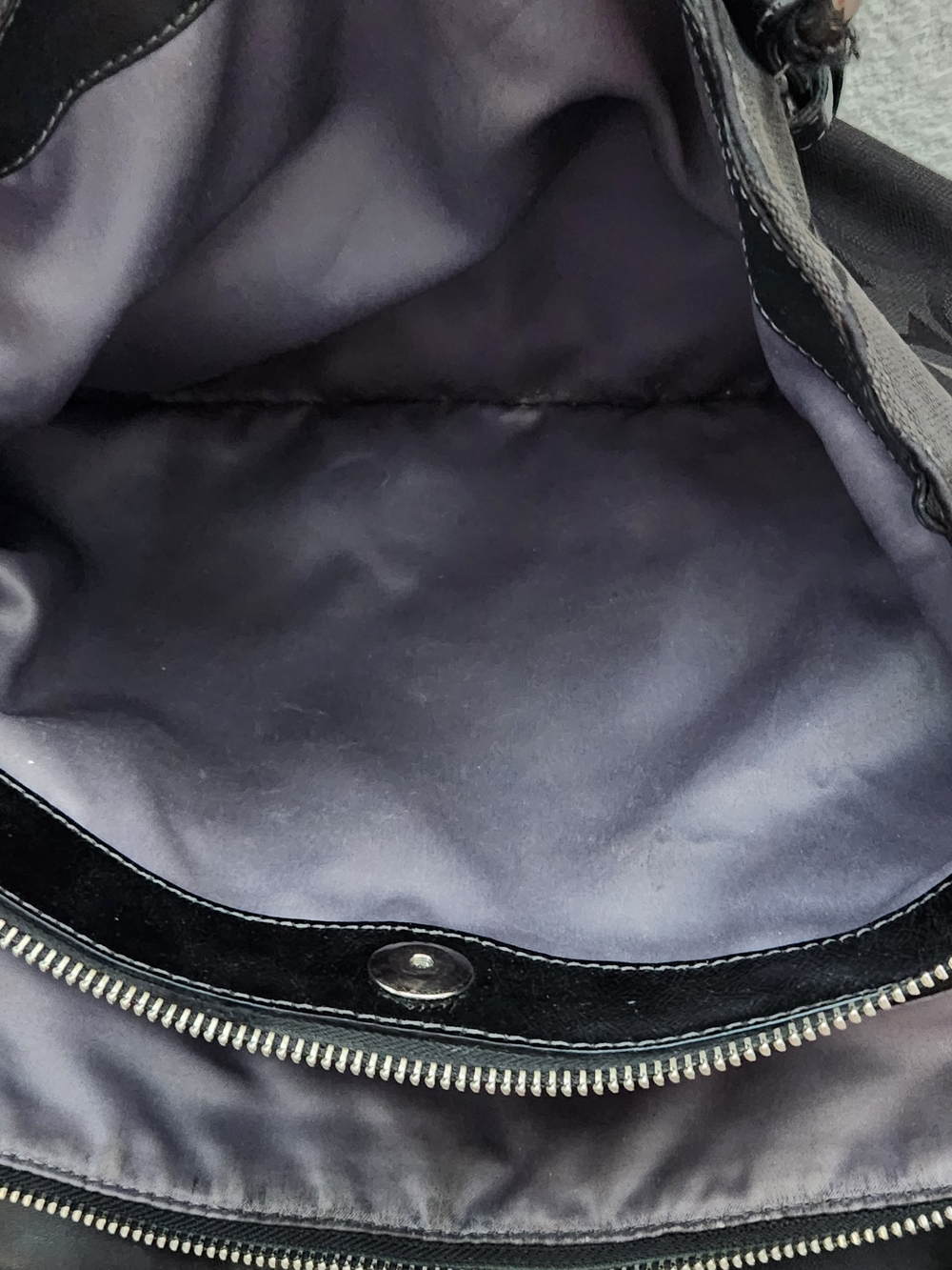 Coach Black Signature Tote with Silver-Tone Hardware - Picture 5 of 8